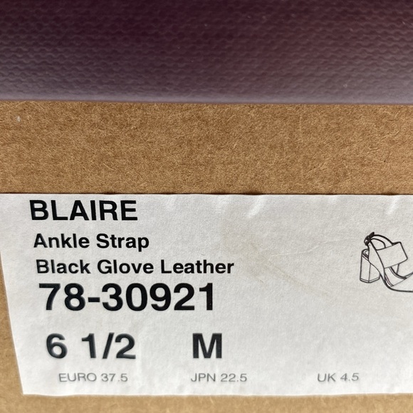 Johnston & Murphy Blaire Sandals Block Heels Black Glove Leather Size 6 1/2 - Picture 9 of 14